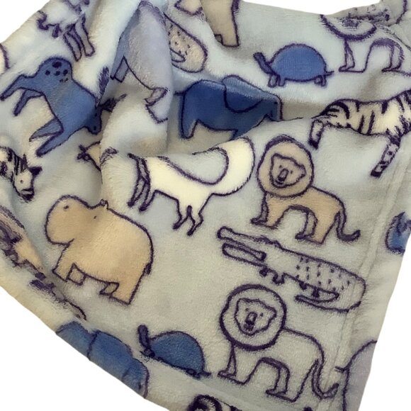 Elephant Plush Baby Blanket Lovey Security Little Beginnings Zoo Animal 12"x12" - Picture 3 of 8